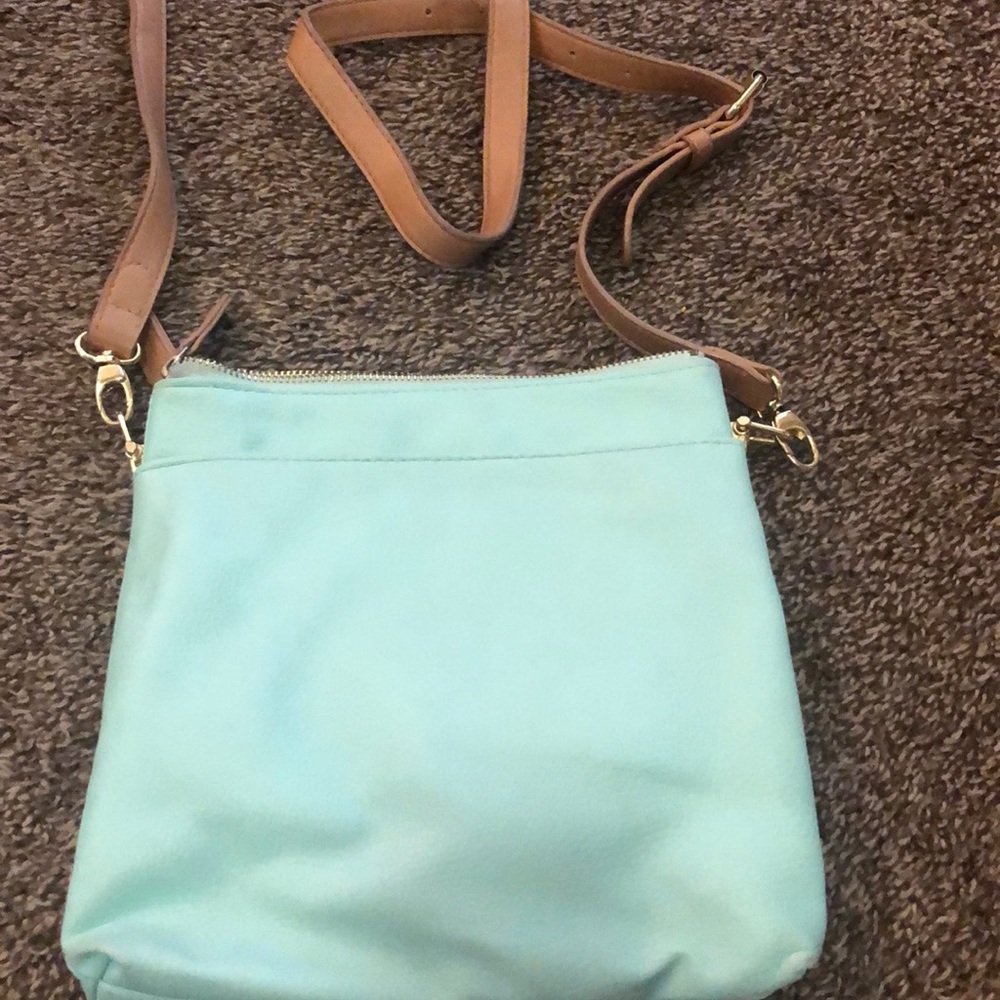 Light blue crossbody purse